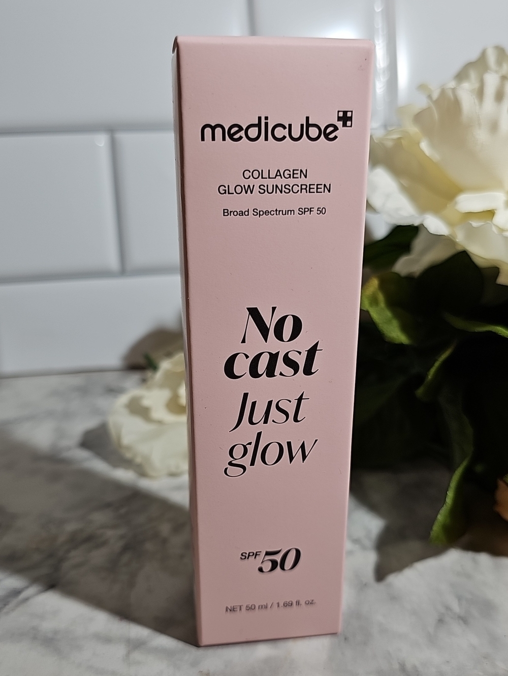 Medicube Collagen Glow Sunscreen SPF 50 — Pink Radiance